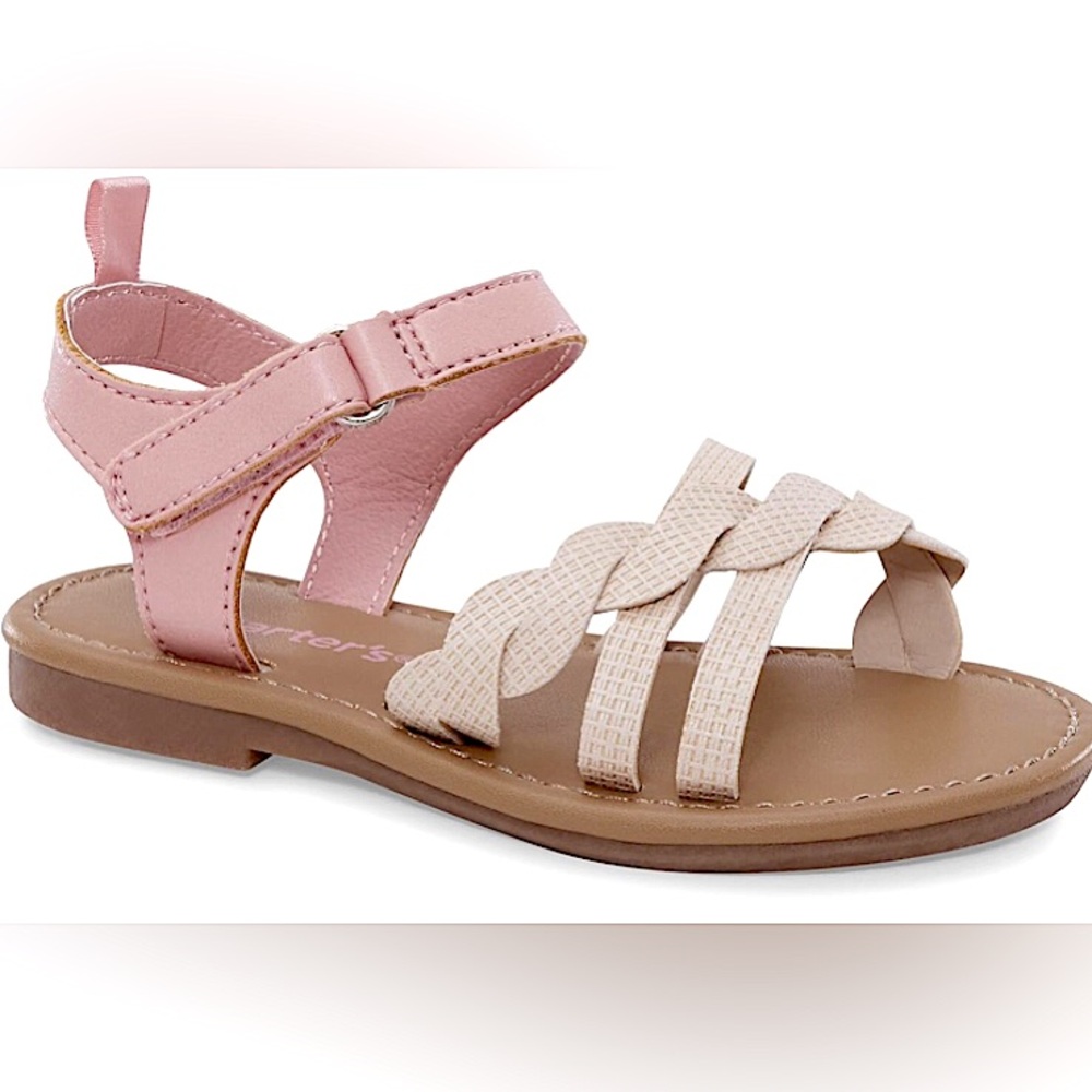 Toddlers👶 Carter's Pink and Cream Strappy Sandals